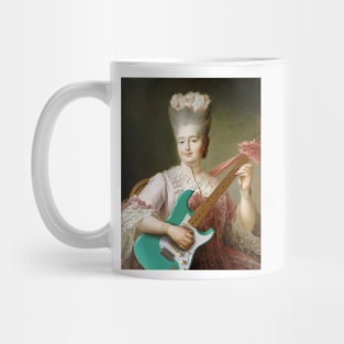 Girl with Guitar - Moody Maximalism Oil Painting Mug